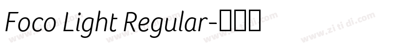 Foco Light Regular字体转换